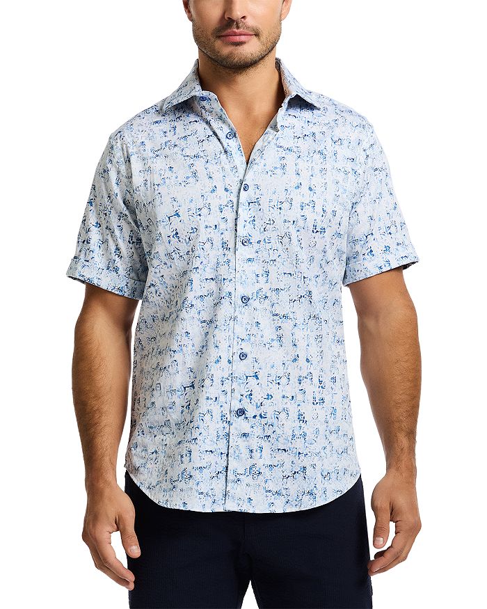 Рубашка с короткими рукавами и пуговицами спереди с принтом Makemo Robert Graham, синий
Рубашка с короткими рукавами и пуговицами спереди с принтом Makemo Robert Graham, синий