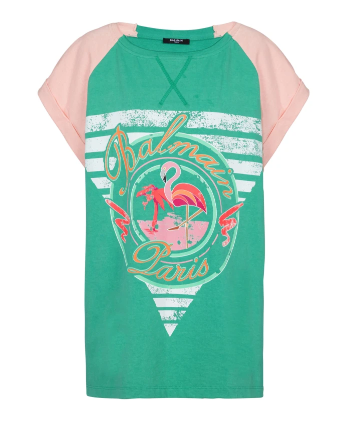 Футболка с фламинго Balmain, мультиколор
Футболка с фламинго Balmain, мультиколор