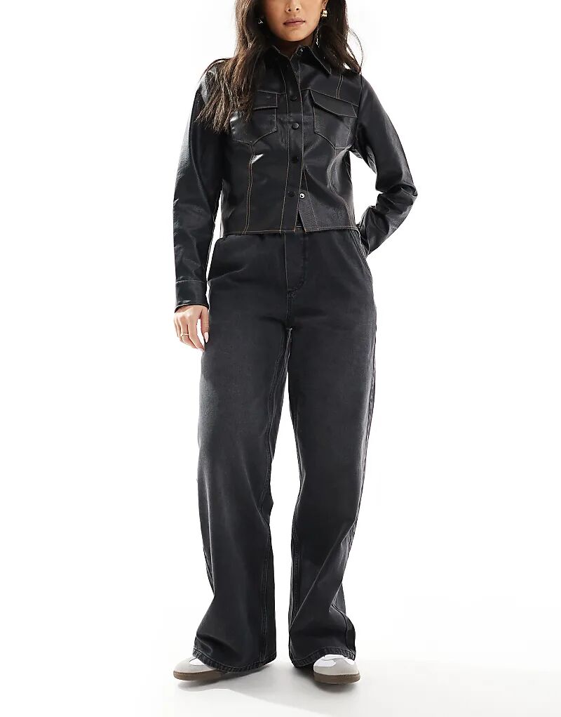 Джинсы деним натягиваются в черном цвете ASOS DESIGN
Джинсы деним натягиваются в черном цвете ASOS DESIGN