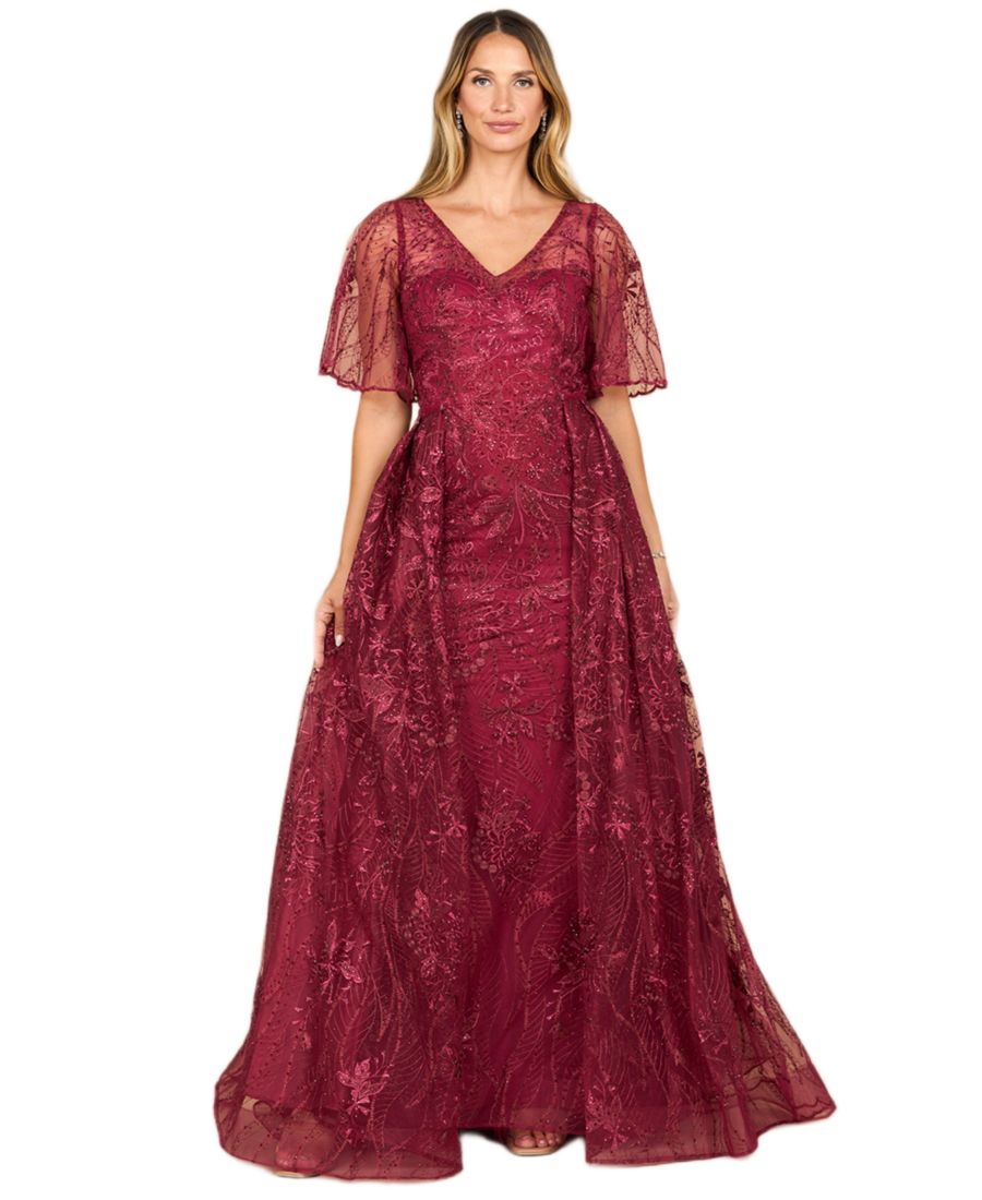 Женское кружевное платье-накидка облегающего силуэта с V-образным вырезом и рукавами-кейпом Lara, Dark fushsia
Женское кружевное платье-накидка облегающего силуэта с V-образным вырезом и рукавами-кейпом Lara, Dark fushsia