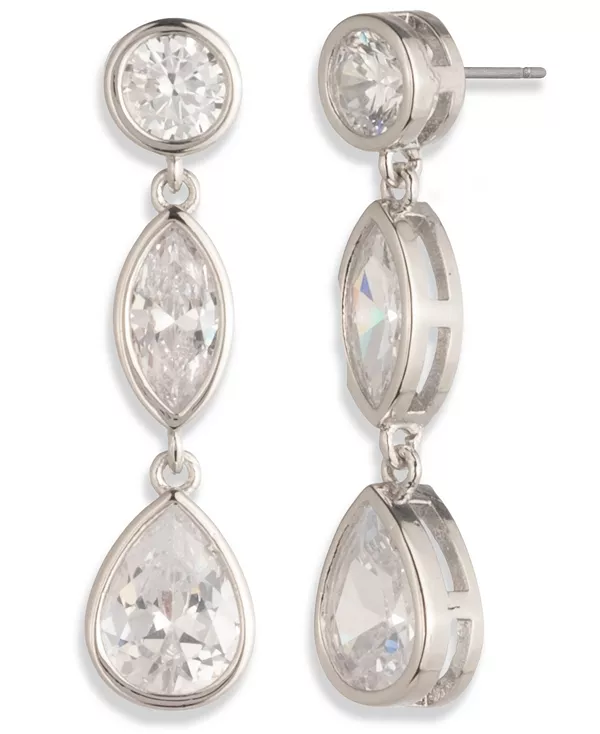 Тройные серьги-капли из стеклянных камней Givenchy, white
Тройные серьги-капли из стеклянных камней Givenchy, white