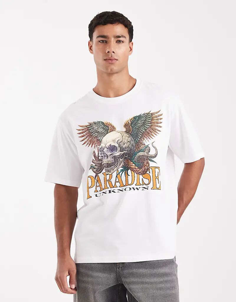 Футболка Jack & Jones свободного кроя с принтом черепа белого цвета
Футболка Jack & Jones свободного кроя с принтом черепа белого цвета