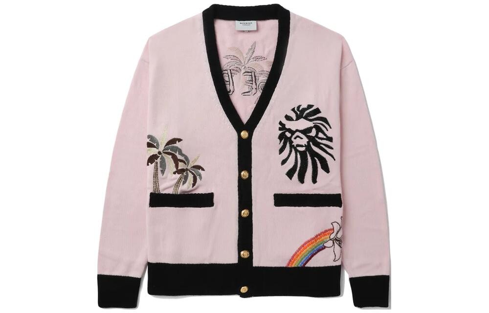 Кардиган BAPE Black Ape с вышивкой в виде головы обезьяны A Bathing Ape, розовый 
Кардиган BAPE Black Ape с вышивкой в виде головы обезьяны A Bathing Ape, розовый