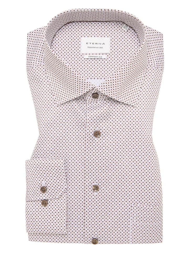 Рубашка с длинными рукавами коричневого цвета Eterna
Рубашка с длинными рукавами коричневого цвета Eterna