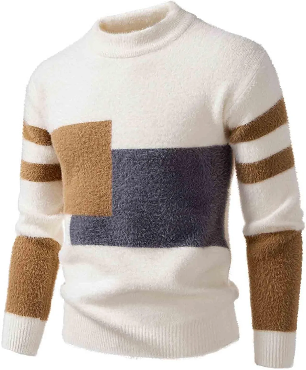 Мужской свитер Cambkatl с цветными блоками, теплый зимний, с высоким воротником
Мужской свитер Cambkatl с цветными блоками, теплый зимний, с высоким воротником