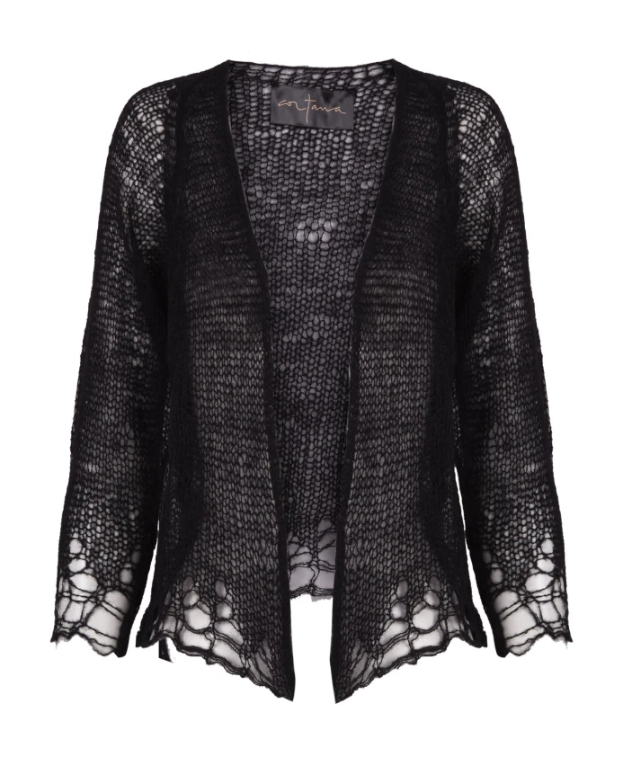 Короткая куртка открытой вязки Cortana, черный
Короткая куртка открытой вязки Cortana, черный