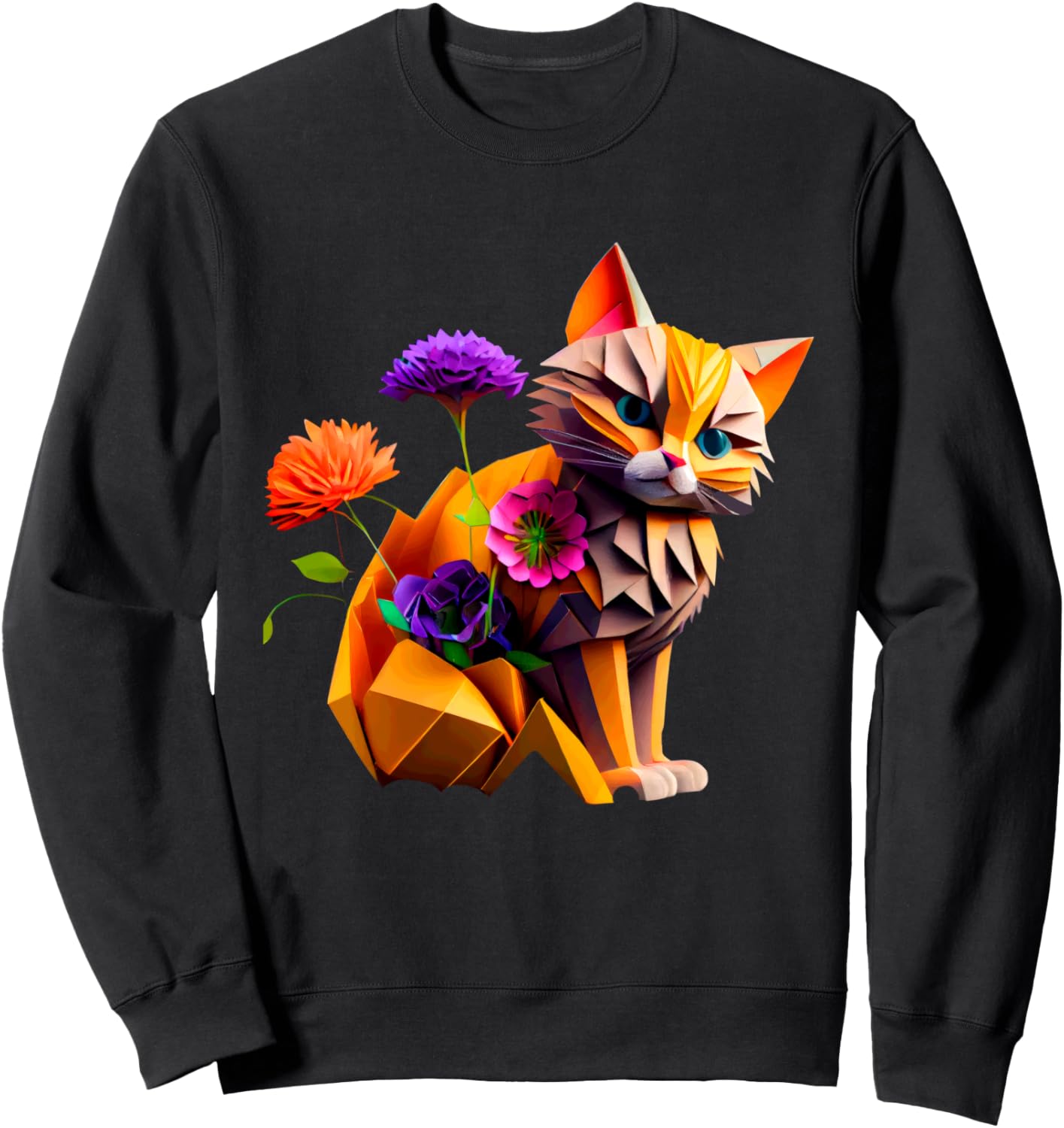 Толстовка с изображением кошки в цветочном и оригами стиле Origami Cats Floral Expressions, черный
Толстовка с изображением кошки в цветочном и оригами стиле Origami Cats Floral Expressions, черный