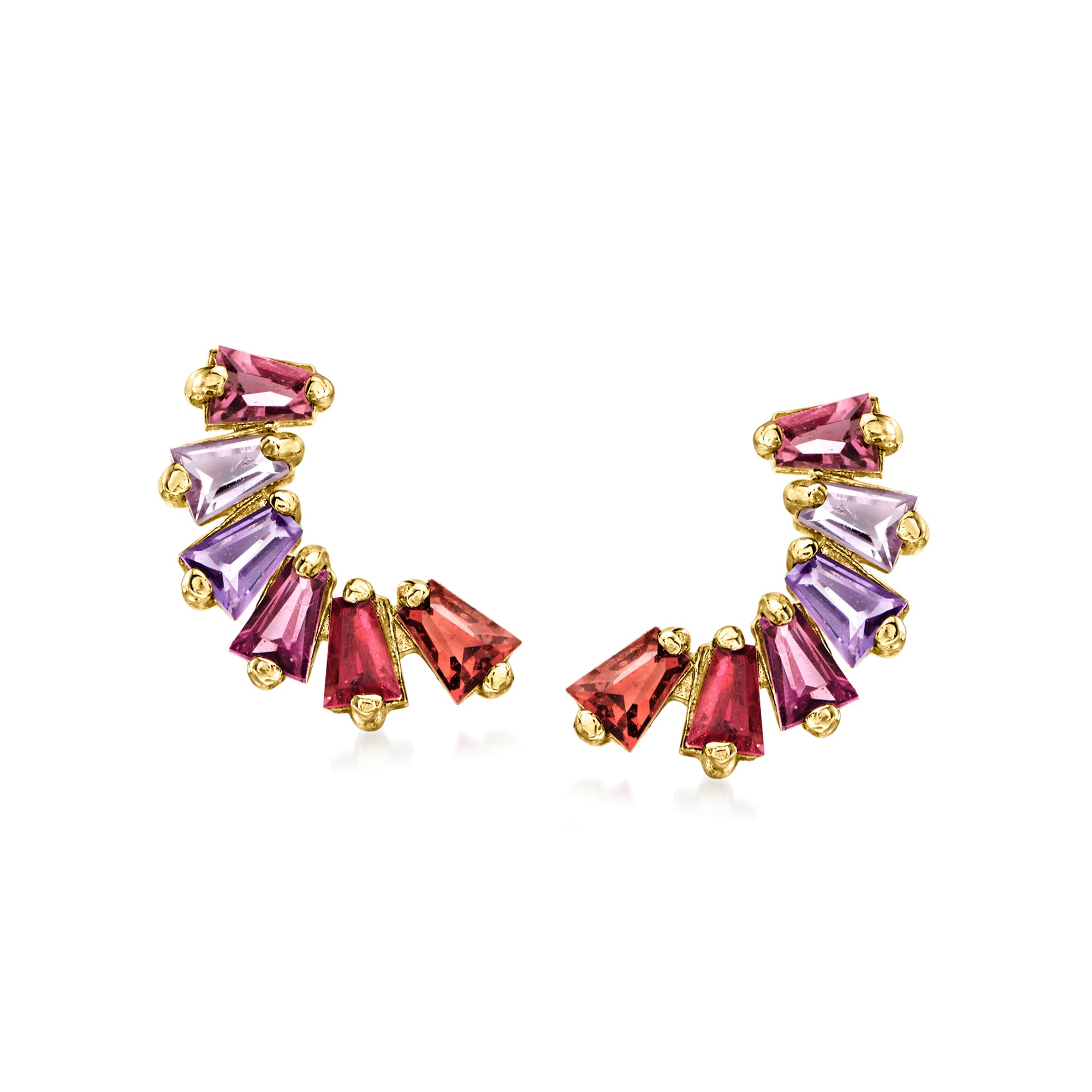 Серьги-гвоздики RS Pure by Ross-Simons изогнутой формы с несколькими драгоценными камнями из 14-каратного желтого золота Rs Pure, фиолетовый
Серьги-гвоздики RS Pure by Ross-Simons изогнутой формы с несколькими драгоценными камнями из 14-каратного желтого золота Rs Pure, фиолетовый