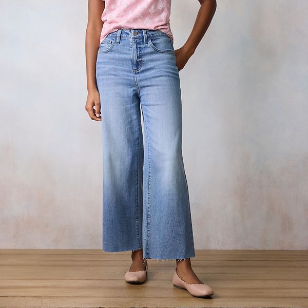 Женские джинсы super high rise с широкими штанинами и raw hem Lc Lauren Conrad, Medium Blue Wash
Женские джинсы super high rise с широкими штанинами и raw hem Lc Lauren Conrad, Medium Blue Wash