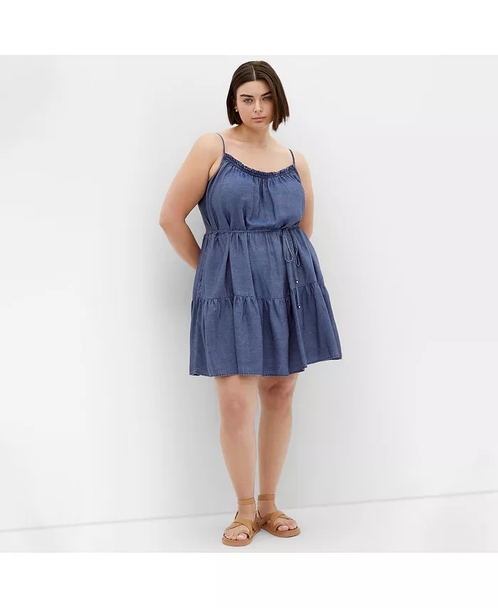 Женское мини-платье больших размеров Sweet Tiers CITY CHIC, синий
Женское мини-платье больших размеров Sweet Tiers CITY CHIC, синий