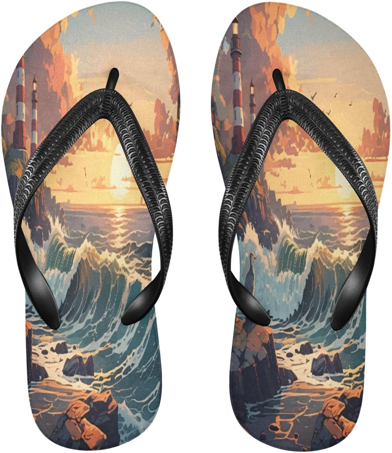 Желтые пляжные шлепанцы с волнением океана Lighthouse, душевые вьетнамки, резиновые нескользящие летние тапочки для женщин и мужчин Sinestour
Желтые пляжные шлепанцы с волнением океана Lighthouse, душевые вьетнамки, резиновые нескользящие летние тапочки для женщин и мужчин Sinestour