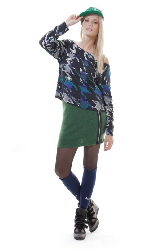 Мини-Юбка на молнии Conquista, зеленый
Мини-Юбка на молнии Conquista, зеленый