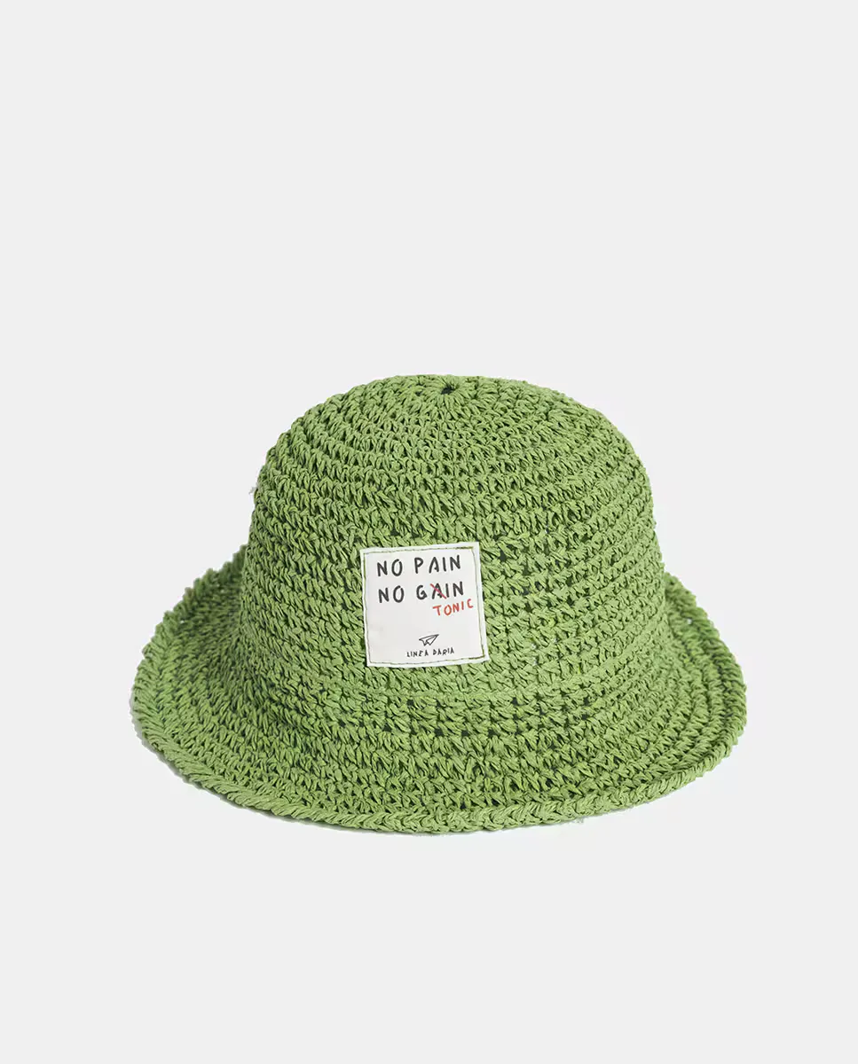 Панама с надписью Línea Daria, зеленый 
Панама с надписью Línea Daria, зеленый