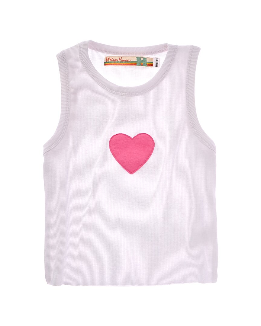 Винтажная майка с аппликацией в виде сердца Vintage Havana, белый
Винтажная майка с аппликацией в виде сердца Vintage Havana, белый