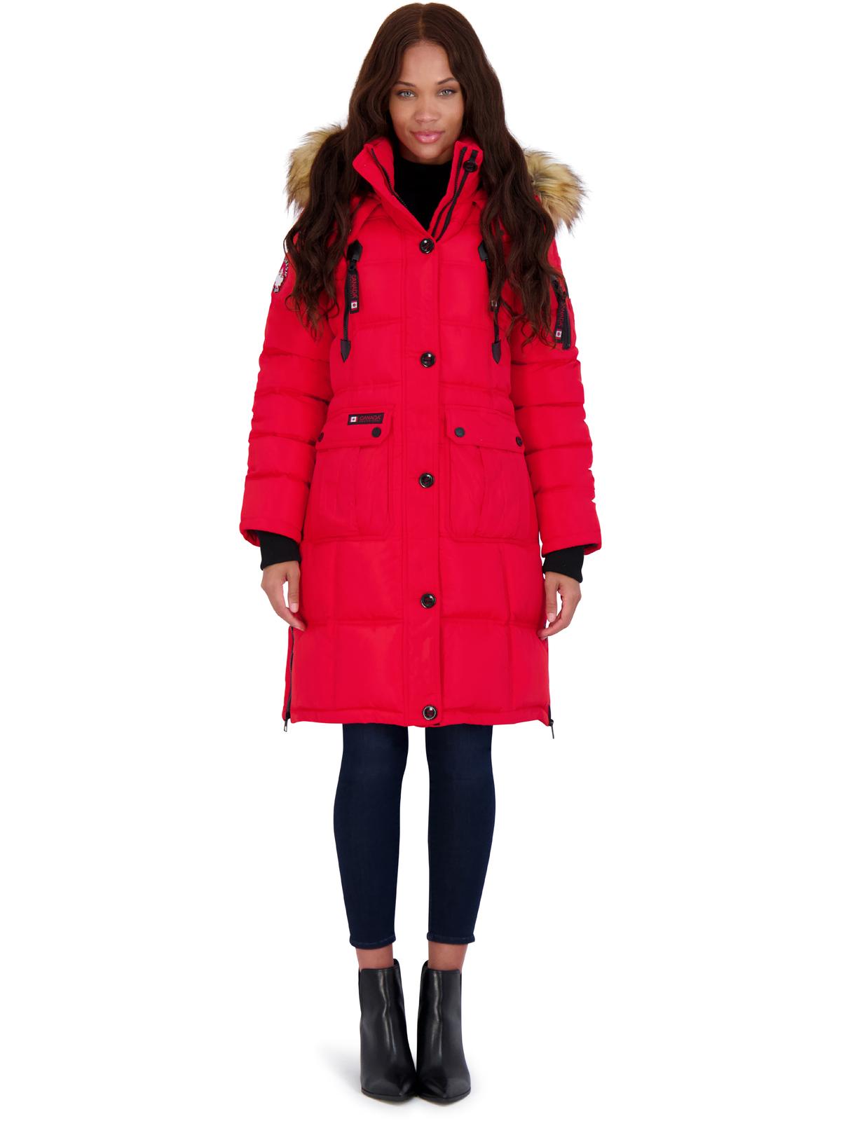 Женское тяжелое пуховое пальто из искусственного меха Canada Weather Gear, красный
Женское тяжелое пуховое пальто из искусственного меха Canada Weather Gear, красный