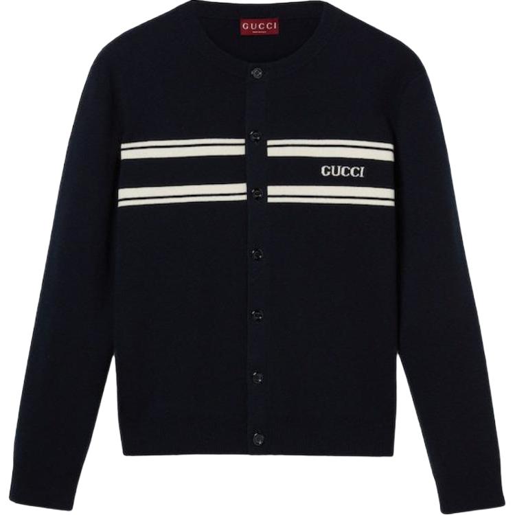 Кардиган с интарсией логотипа GUCCI, синий
Кардиган с интарсией логотипа GUCCI, синий