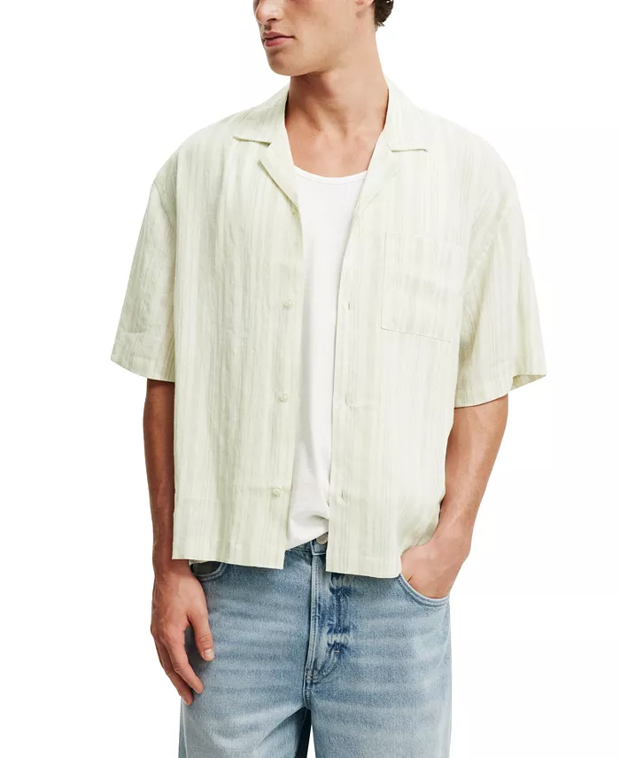 Мужская рубашка с коротким рукавом Box Fit COTTON ON, зеленый 
Мужская рубашка с коротким рукавом Box Fit COTTON ON, зеленый