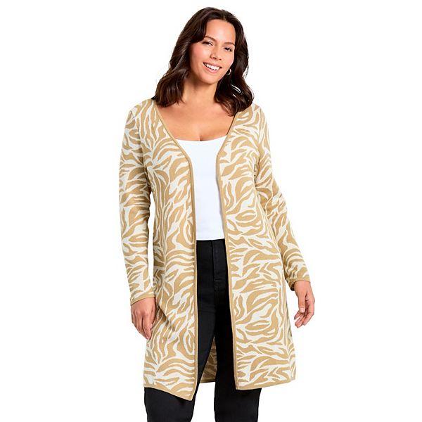 Женский кардиган с запахом plus size Avenue, Ivory Abstract Zebra
Женский кардиган с запахом plus size Avenue, Ivory Abstract Zebra