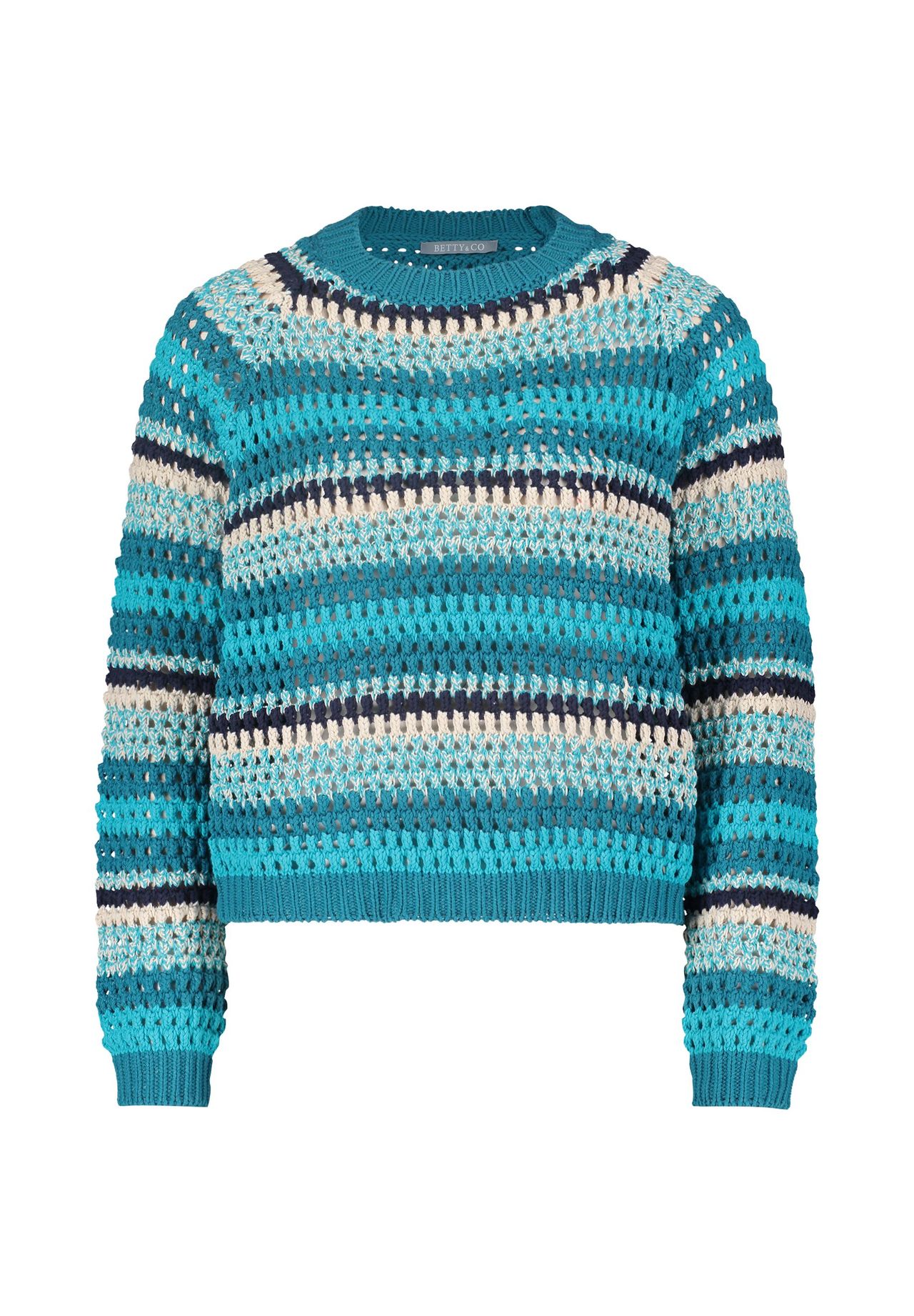 Свитер открытой вязки с ребристыми манжетами BETTY & CO, цвет Petrol/dark Blue
Свитер открытой вязки с ребристыми манжетами BETTY & CO, цвет Petrol/dark Blue