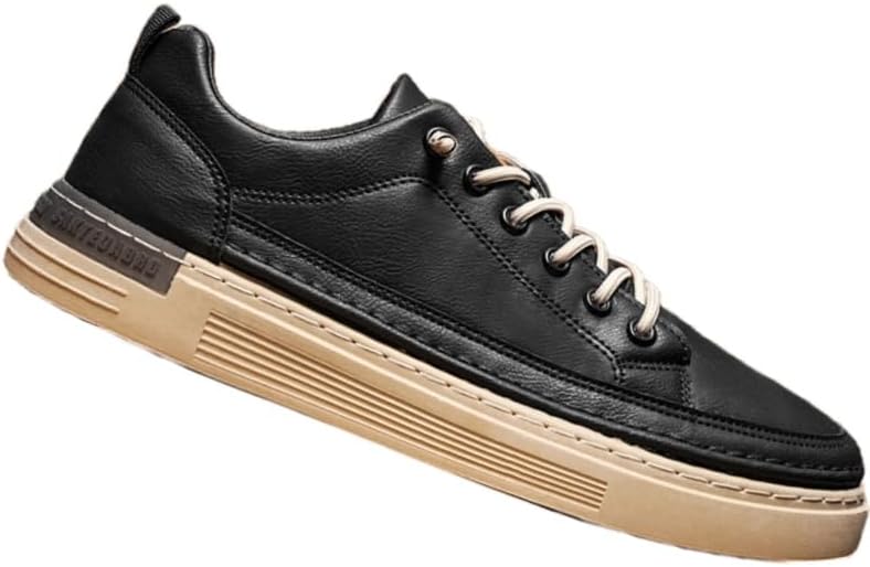 Мужские низкие кеды из кожи на плоской подошве - Скейтшуз - Удобные и универсальные Fmshi, черный
Мужские низкие кеды из кожи на плоской подошве - Скейтшуз - Удобные и универсальные Fmshi, черный