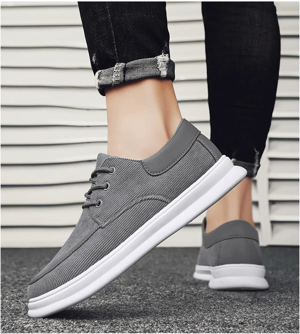 Мужские кеды на шнуровке Canvas с низким верхом, платформой, круглым носком, плоской подошвой, мягкой стелькой, удобные для ходьбы и вождения, повседневные уличные модные шнурованные туфли XOEKD, серый
Мужские кеды на шнуровке Canvas с низким верхом, платформой, круглым носком, плоской подошвой, мягкой стелькой, удобные для ходьбы и вождения, повседневные уличные модные шнурованные туфли XOEKD, серый