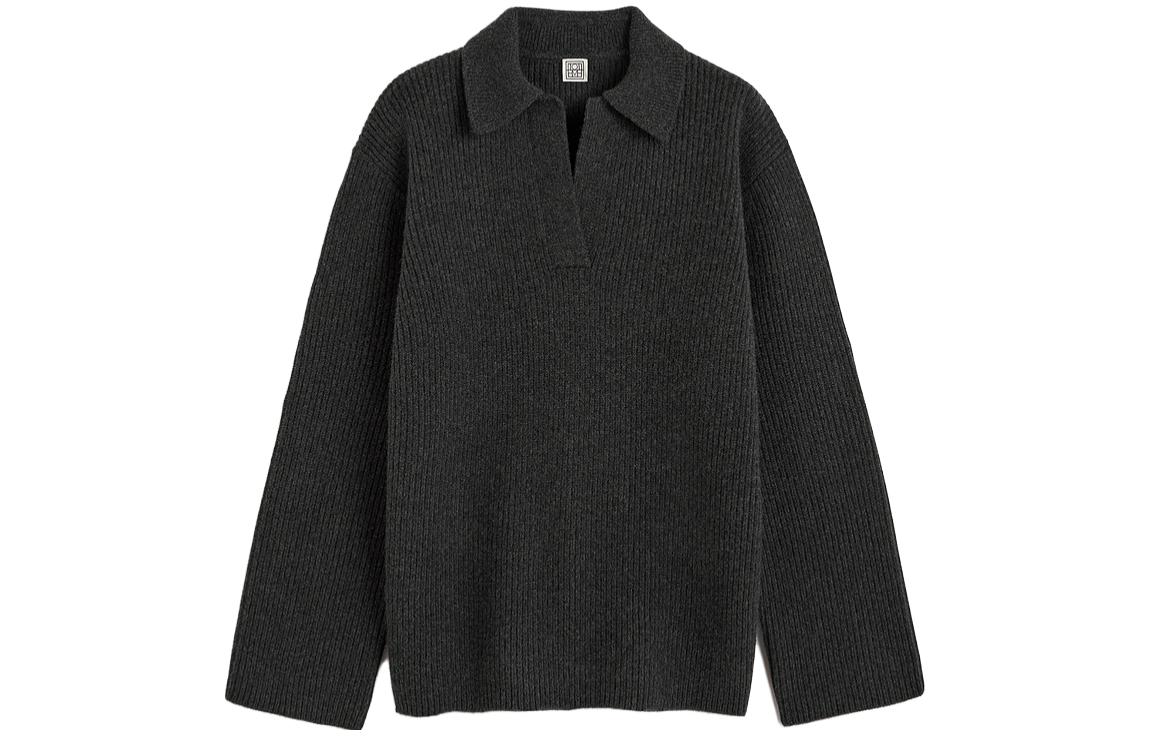 Поло из шерстяной смеси TOTEME, Хизер Грей 
Поло из шерстяной смеси TOTEME, Хизер Грей