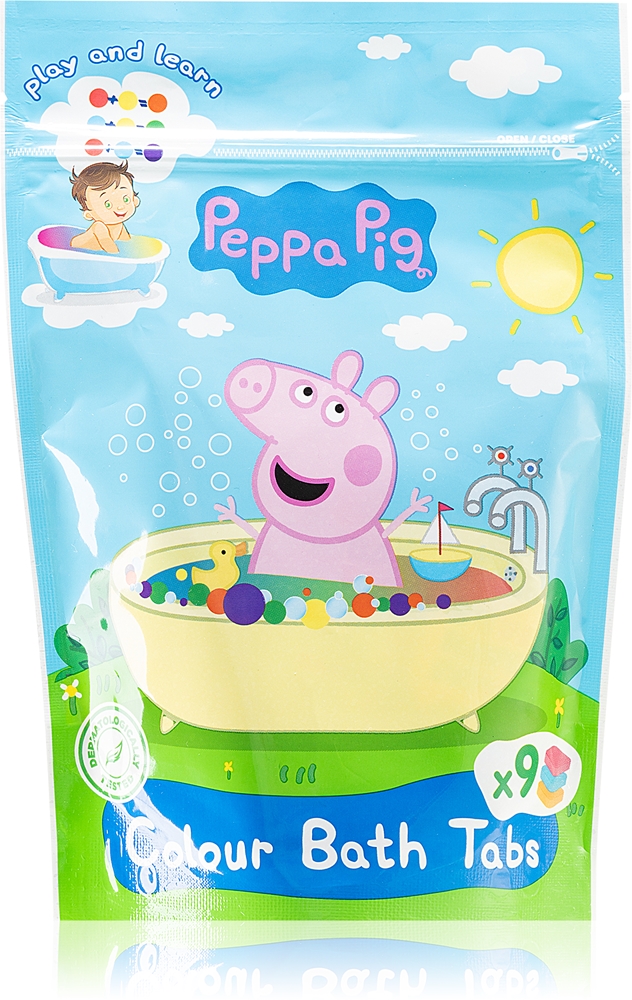 Цветные таблетки для ванны Peppa Pig, 9× 16 гр
Цветные таблетки для ванны Peppa Pig, 9× 16 гр