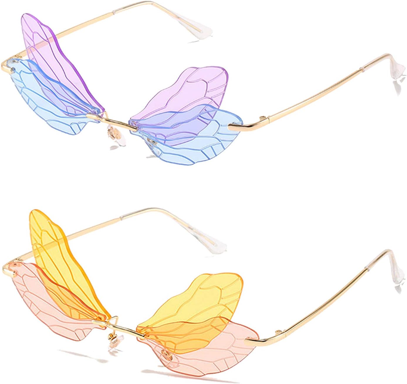 COTIA/Модные солнцезащитные очки без оправы с изображением крыла стрекозы для женщин, винтажные, с прозрачными линзами цвета океана, мужские солнцезащитные очки розового и желтого цвета, Blue Purple&yellow Pink
COTIA/Модные солнцезащитные очки без оправы с изображением крыла стрекозы для женщин, винтажные, с прозрачными линзами цвета океана, мужские солнцезащитные очки розового и желтого цвета, Blue Purple&yellow Pink