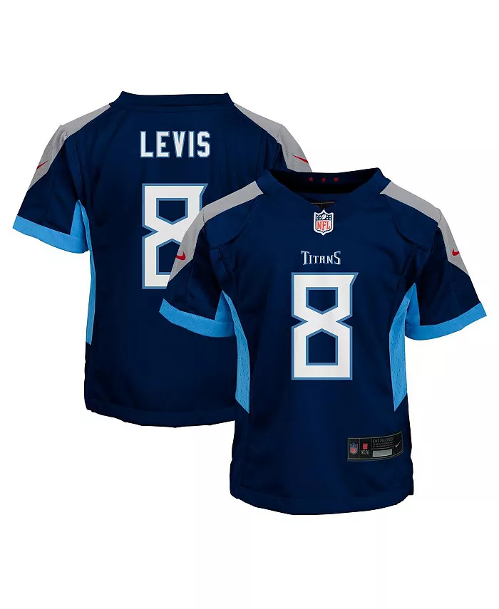 Детская игровая футболка Will Levis в синем цвете Tennessee Titans Nike
Детская игровая футболка Will Levis в синем цвете Tennessee Titans Nike
