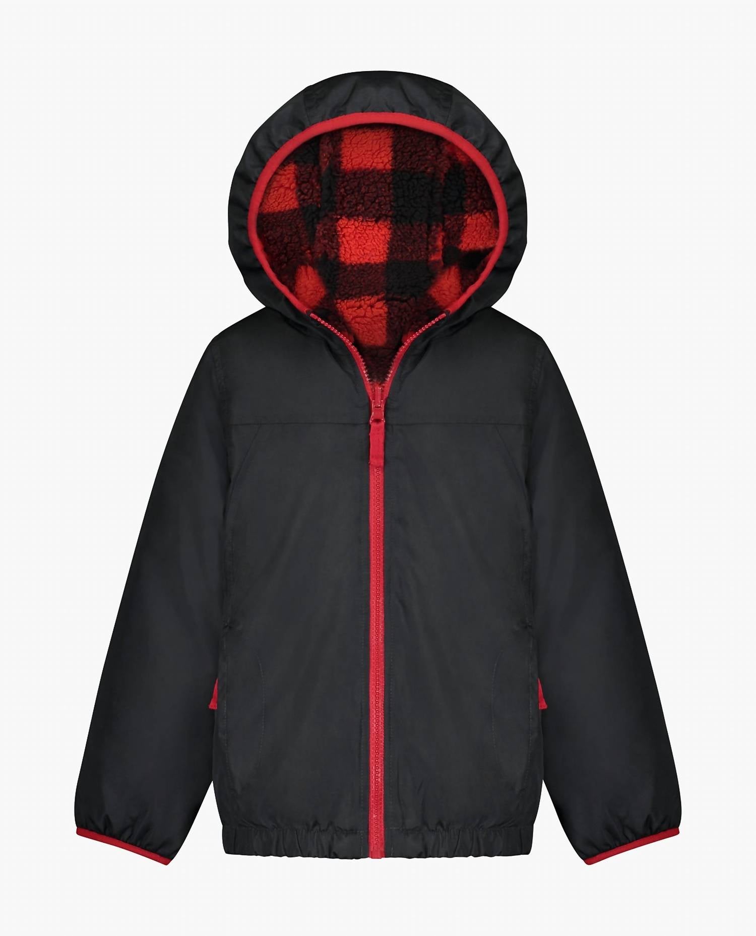 Серая реверсивная куртка с капюшоном на молнии и флисовой подкладкой для мальчиков London Fog, серый
Серая реверсивная куртка с капюшоном на молнии и флисовой подкладкой для мальчиков London Fog, серый