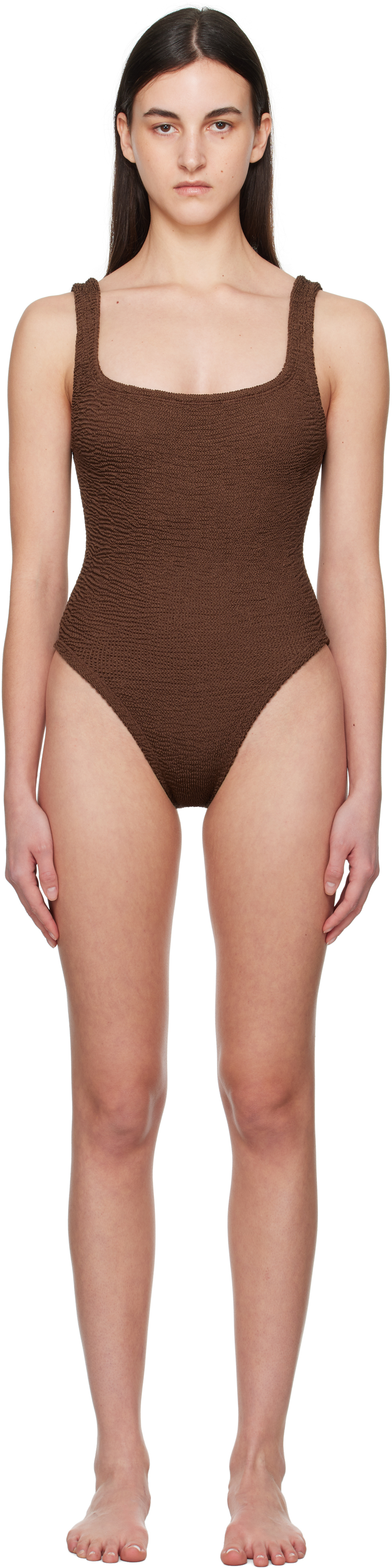 Коричневый купальник с квадратным вырезом Hunza G, Metallic chocolate
Коричневый купальник с квадратным вырезом Hunza G, Metallic chocolate