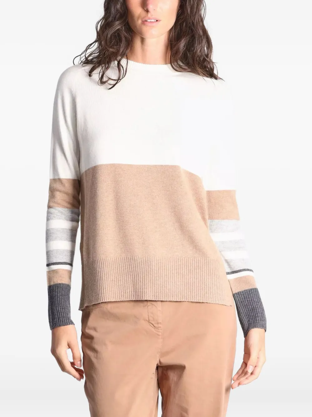 Свитер с полосками Pennyblack, нейтральный
Свитер с полосками Pennyblack, нейтральный