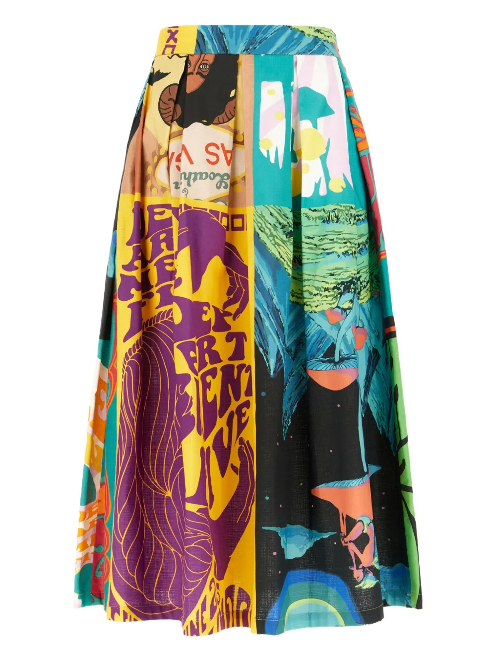 Плиссированная юбка в технике пэчворк Department 5, синий 
Плиссированная юбка в технике пэчворк Department 5, синий