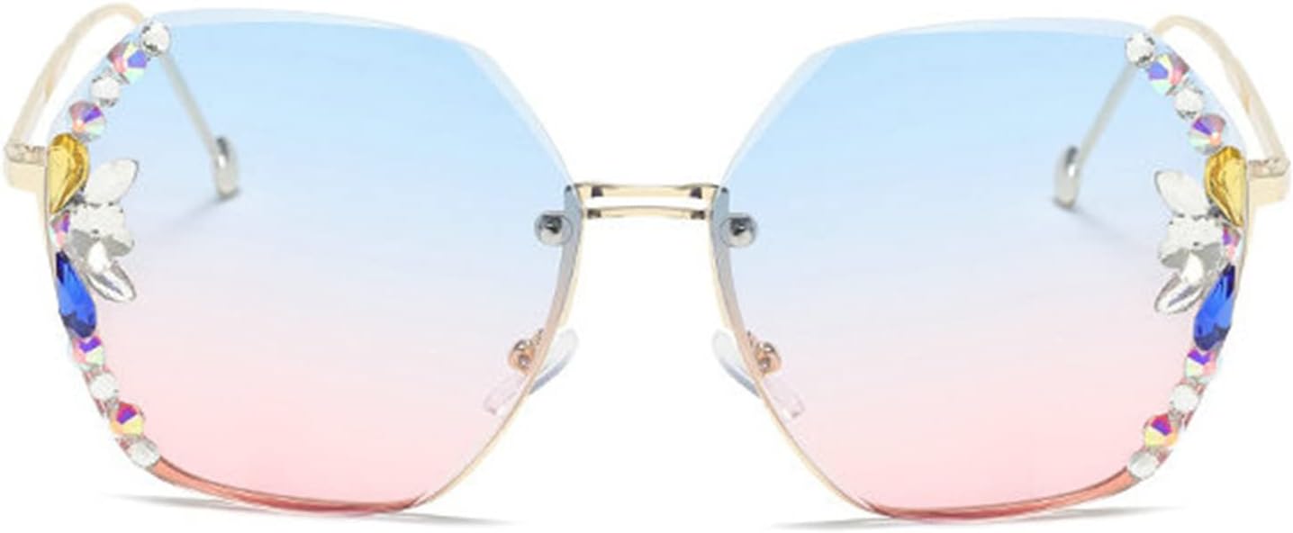 Willochra — большие солнцезащитные очки с крупными стразами, женские, металлические, модные, без оправы, квадратные, для пляжа, лета, вечеринки с бриллиантами, Blue Pink
Willochra — большие солнцезащитные очки с крупными стразами, женские, металлические, модные, без оправы, квадратные, для пляжа, лета, вечеринки с бриллиантами, Blue Pink