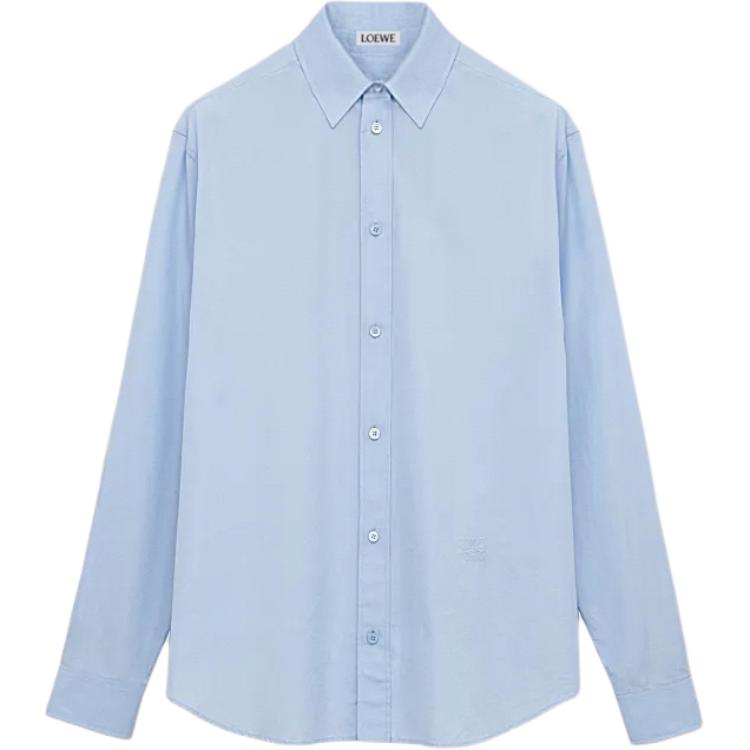 LOEWE Рубашка мужская светло-голубая с лацканом Moderate
LOEWE Рубашка мужская светло-голубая с лацканом Moderate