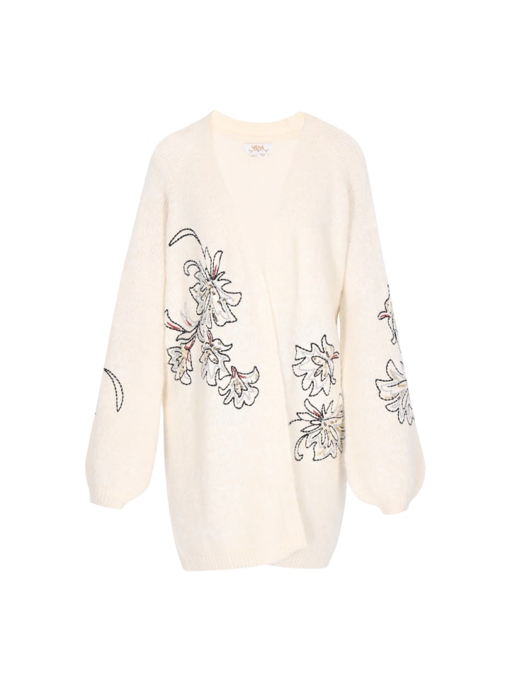 Usha FESTIVAL Женский кардиган светло-бежевого меланжевого цвета
Usha FESTIVAL Женский кардиган светло-бежевого меланжевого цвета