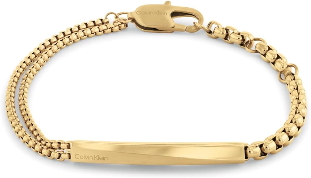 Мужские украшения Calvin Klein - браслет-цепочка с культовым ID-подвесом - нержавеющая сталь - современный эффектный аксессуар - подарок для него, Gold Plated
Мужские украшения Calvin Klein - браслет-цепочка с культовым ID-подвесом - нержавеющая сталь - современный эффектный аксессуар - подарок для него, Gold Plated