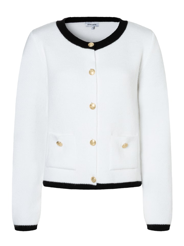 More & More Элегантный кардиган с контрастными деталями кремового цвета
More & More Элегантный кардиган с контрастными деталями кремового цвета