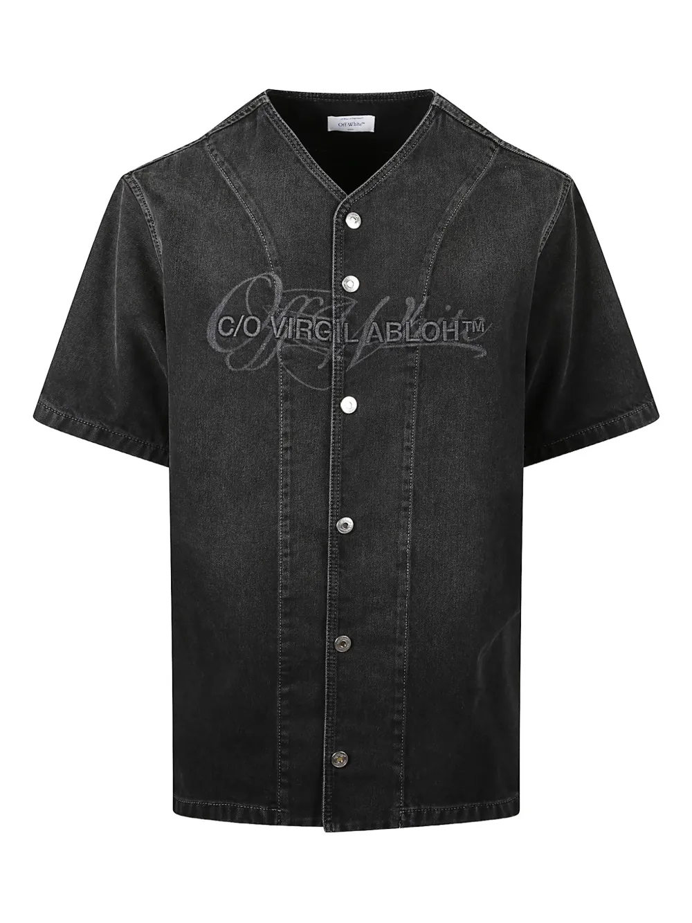 Рубашка с короткими рукавами и вышитым логотипом Off-White, черный
Рубашка с короткими рукавами и вышитым логотипом Off-White, черный