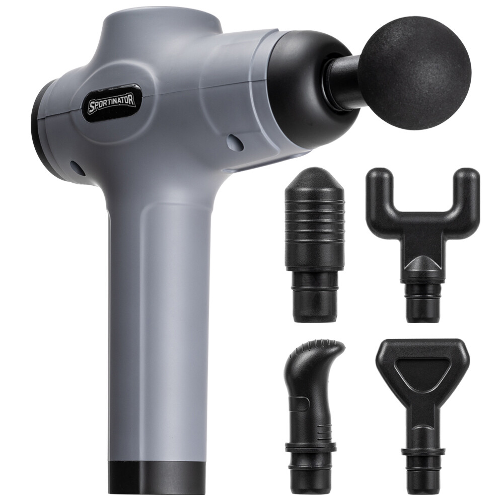 Массажный пистолет SPORTINATOR Level Up с принадлежностями, серый
Массажный пистолет SPORTINATOR Level Up с принадлежностями, серый