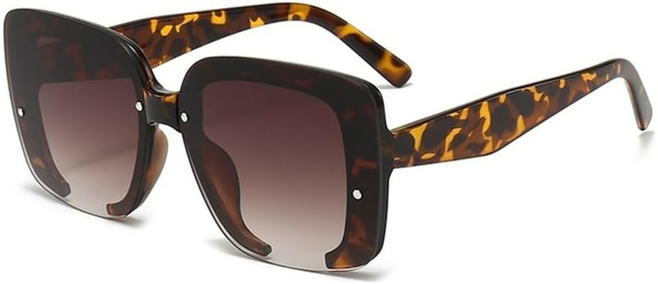 Женские солнцезащитные очки без оправы в винтажном стиле, мужские солнцезащитные очки больших размеров, роскошные женские очки с защитой от УФ-излучения UV400 TVTBBVV, Leopard
Женские солнцезащитные очки без оправы в винтажном стиле, мужские солнцезащитные очки больших размеров, роскошные женские очки с защитой от УФ-излучения UV400 TVTBBVV, Leopard