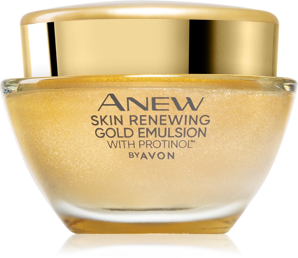 Anew skin обновляющая золотая эмульсия против морщин ночной увлажняющий крем Avon, 50 мл
Anew skin обновляющая золотая эмульсия против морщин ночной увлажняющий крем Avon, 50 мл