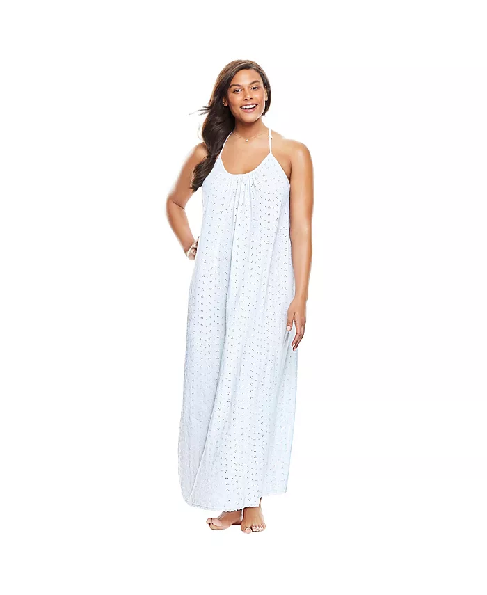 Женская воздушная длинная ночная рубашка с люверсами Dreams & Co., белый
Женская воздушная длинная ночная рубашка с люверсами Dreams & Co., белый