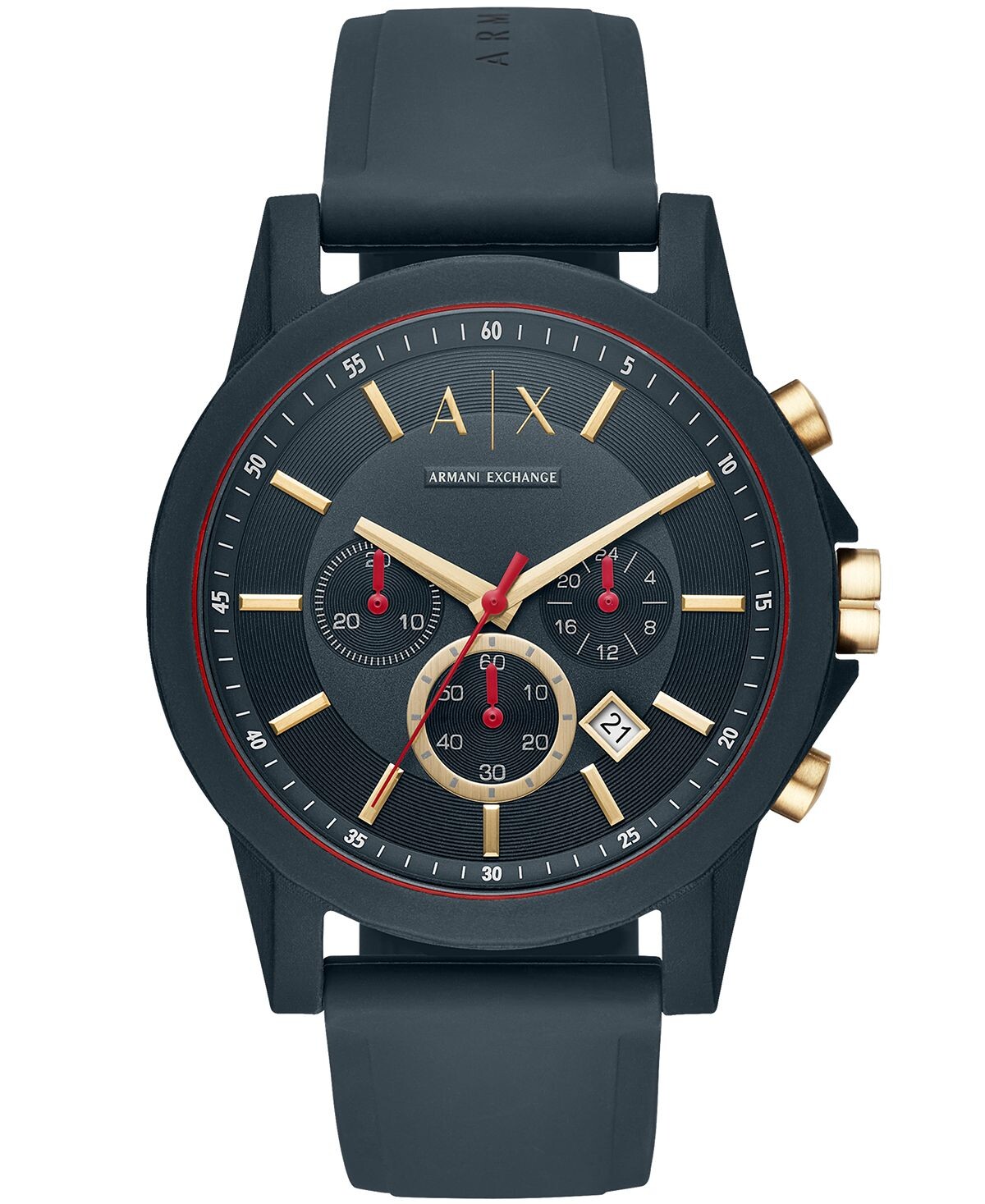 Мужские часы с хронографом, синий силиконовый ремешок, 47 мм Armani Exchange
Мужские часы с хронографом, синий силиконовый ремешок, 47 мм Armani Exchange