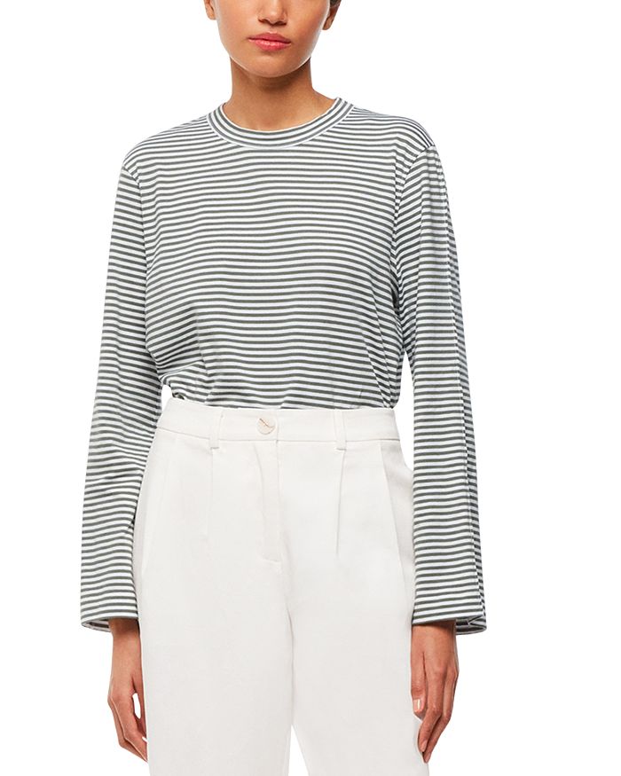 Полосатый укороченный топ с длинным рукавом Whistles, мультиколор
Полосатый укороченный топ с длинным рукавом Whistles, мультиколор