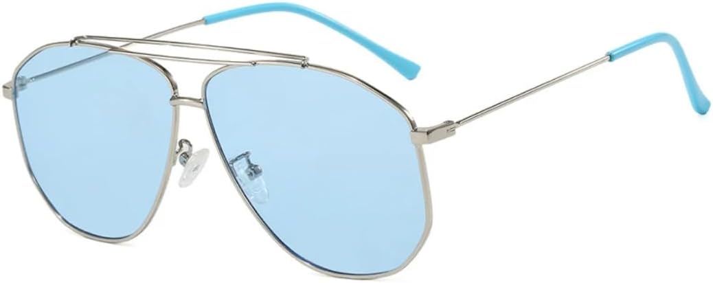 Солнцезащитные очки с защитой UV400 | Увеличенные металлические двойные перемычки | для женщин и мужчин, для занятий спортом на открытом воздухе и вождения DSVIGF, Silver Blue
Солнцезащитные очки с защитой UV400 | Увеличенные металлические двойные перемычки | для женщин и мужчин, для занятий спортом на открытом воздухе и вождения DSVIGF, Silver Blue