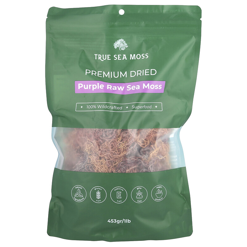 True Sea Moss, Фиолетовый необработанный морской мох, 453 г (1 фунт)
True Sea Moss, Фиолетовый необработанный морской мох, 453 г (1 фунт)