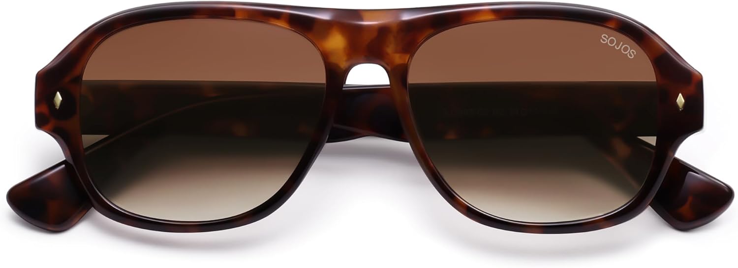 Поляризованные солнцезащитные очки-авиаторы SOJOS квадратной формы для женщин и мужчин, в стиле ретро 90-х, овальные линзы, защита от ультрафиолета UV400, модель SJ2395, Tortoise/Brown Grading
Поляризованные солнцезащитные очки-авиаторы SOJOS квадратной формы для женщин и мужчин, в стиле ретро 90-х, овальные линзы, защита от ультрафиолета UV400, модель SJ2395, Tortoise/Brown Grading