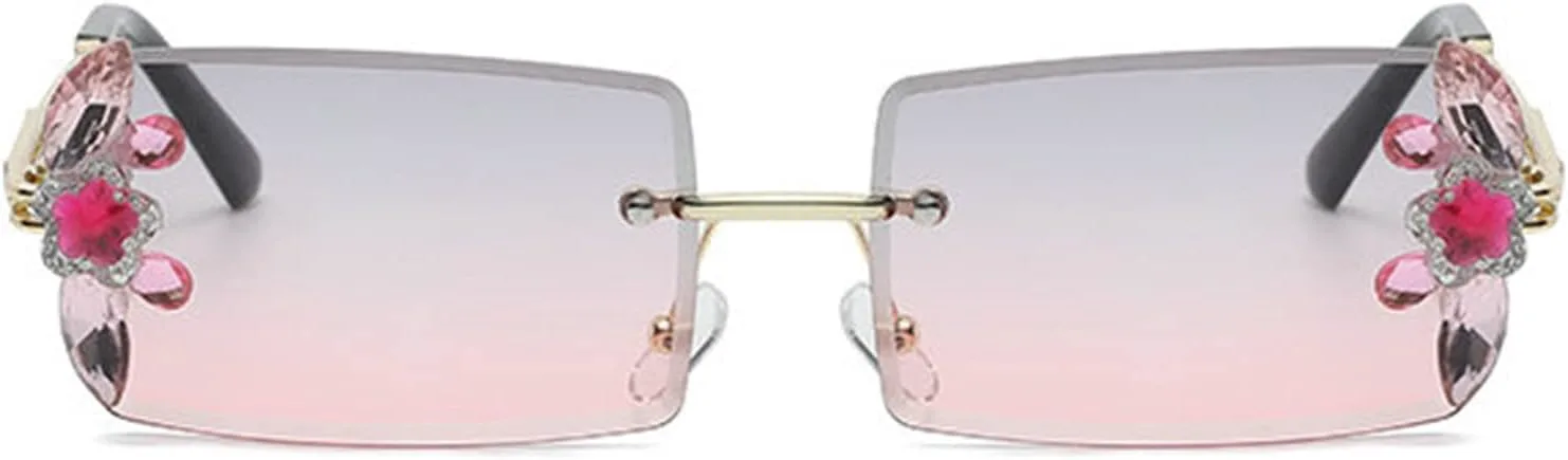 Солнцезащитные очки Willochra без оправы, маленькие квадратные, со стразами, для женщин и мужчин, модные прямоугольные солнцезащитные очки без оправы, Gary Pink
Солнцезащитные очки Willochra без оправы, маленькие квадратные, со стразами, для женщин и мужчин, модные прямоугольные солнцезащитные очки без оправы, Gary Pink