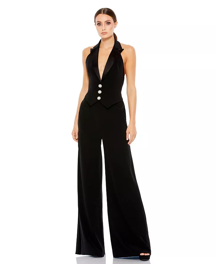 Женский черный комбинезон-смокинг с бретелькой через шею Mac Duggal
Женский черный комбинезон-смокинг с бретелькой через шею Mac Duggal